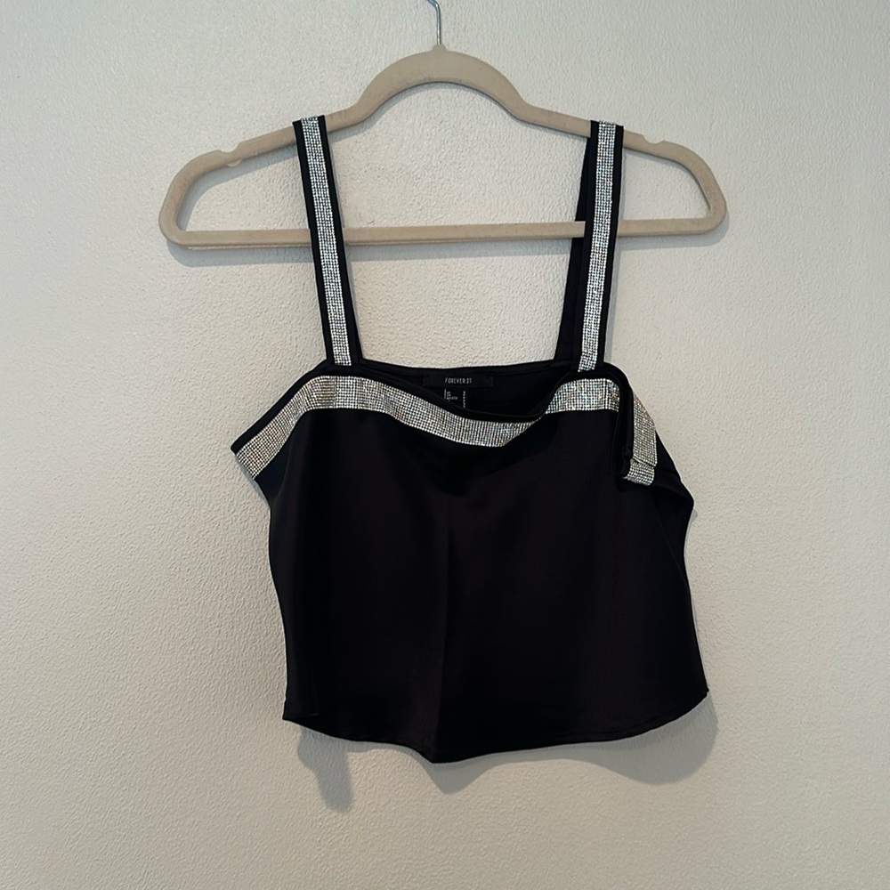 Forever 21 black and sparkle cropped tank. Only wore once